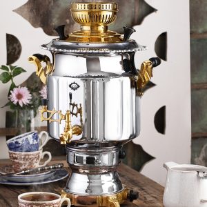 سماور گازی عالی نسب مدل آتریس نفیس طلایی ظرفیت 6 لیتر ✅ ارسال رایگان ✅